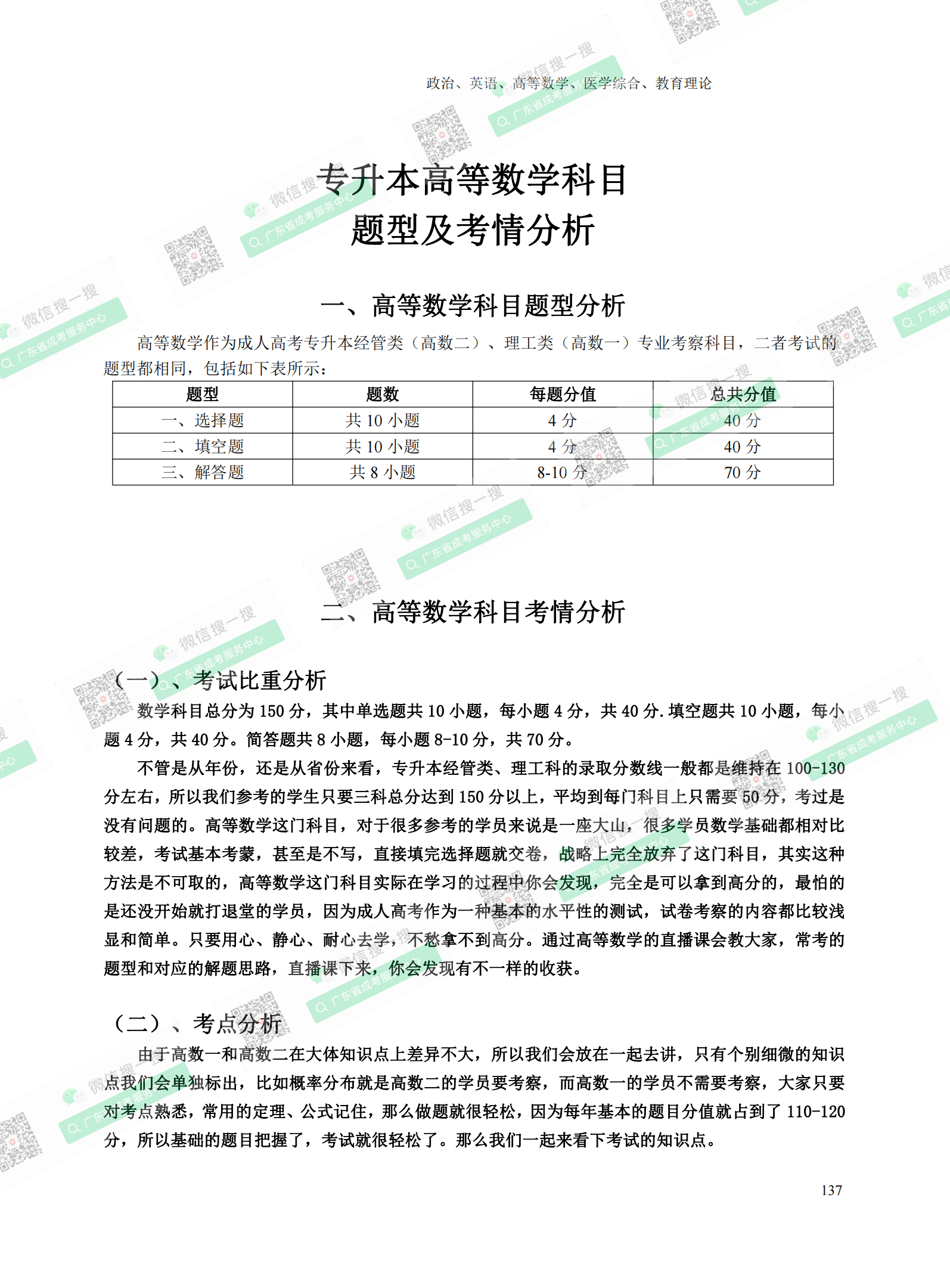 2021年深圳专升本成人高考复习资料：高等数学科目（电子版，可下载）
