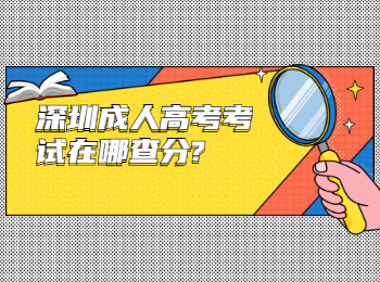 深圳成人高考考试在哪查分?