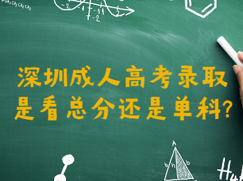 深圳成人高考录取是看总分还是单科?