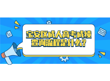 宝安区成人高考成绩查询流程是什么?