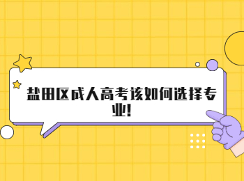 盐田区成人高考该如何选择专业!