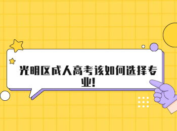 光明区成人高考该如何选择专业!