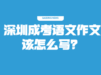 深圳成考语文作文该怎么写？