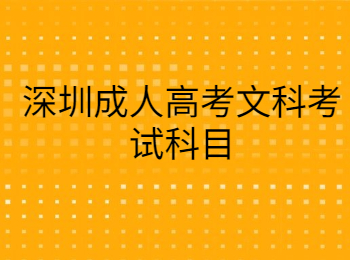 深圳成人高考文科考试科目