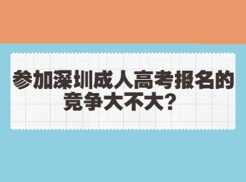 参加深圳成人高考报名的竞争大不大？