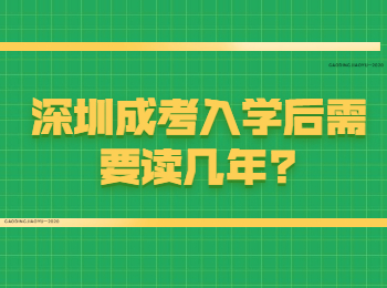 深圳成考入学后需要读几年?