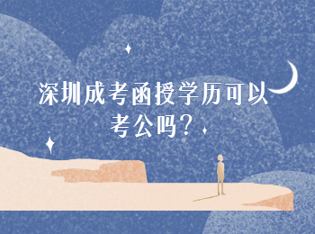 深圳成考函授学历可以考公吗？