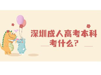 深圳成人高考本科考什么?