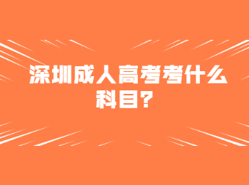 深圳成人高考考什么科目？